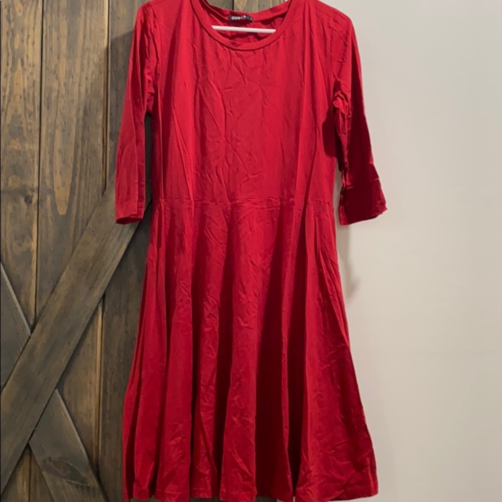 🌸3/$15🌸 Red Fit and Flare Dress Size Large